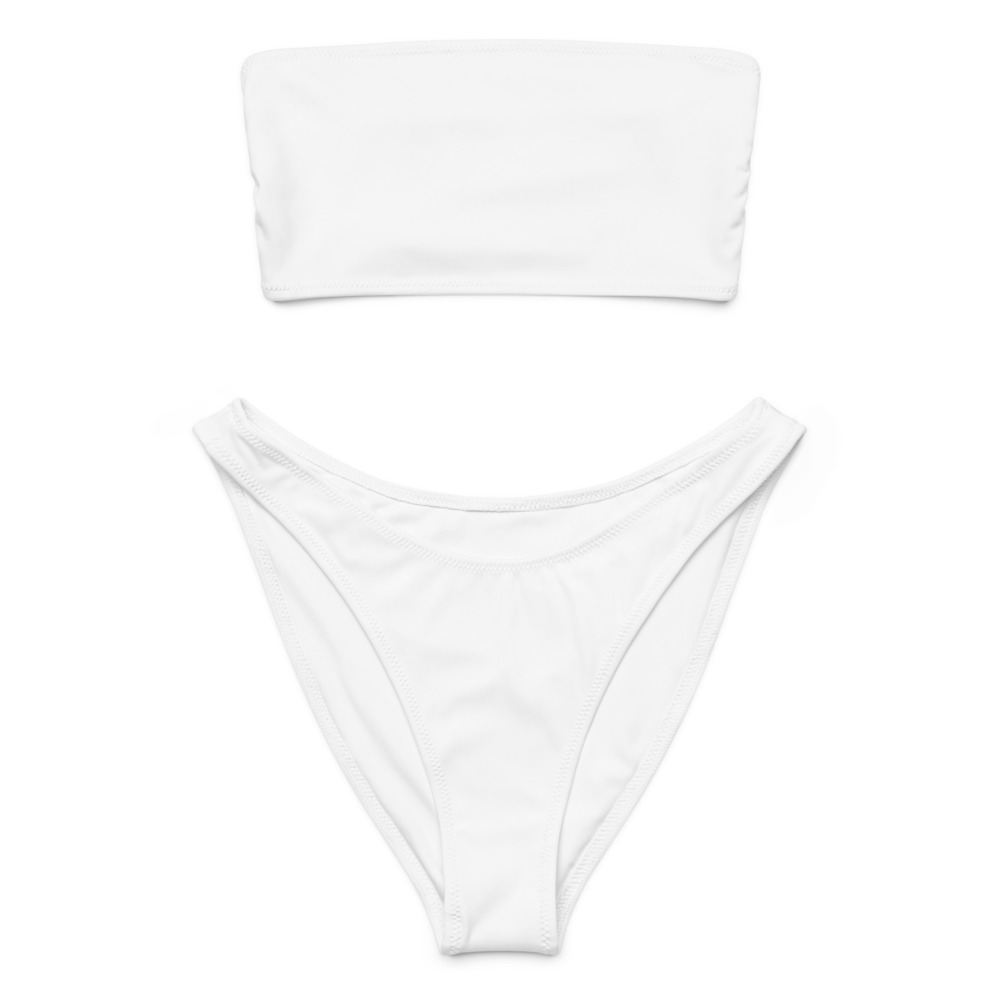 All-Over Print Recycled Bandeau Bikini